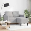 dvivietė sofa su gultu L formos debesies pilka 125 cm audinys