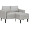dvivietė sofa su gultu L formos debesies pilka 125 cm audinys