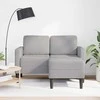 dvivietė sofa su gultu L formos debesies pilka 125 cm audinys