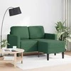 dvivietė sofa su gultu L formos tamsiai žalia 125 cm linas