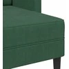 dvivietė sofa su gultu L formos tamsiai žalia 125 cm linas