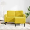 dvivietė sofa su gultu L formos geltona 125 cm aksomas