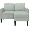 dvivietė sofa su gultu L formos šviesiai pilka 125 cm Velvet