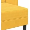 dvivietė sofa su gultu L formos šviesiai geltona 125cm patalynė