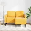 dvivietė sofa su gultu L formos šviesiai geltona 125cm patalynė