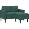 dvivietė sofa su gultu L formos tamsiai žalia 125 cm aksomas