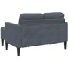 dvivietė sofa su gultu L formos tamsiai pilka 125 cm aksomas
