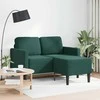 dvivietė sofa su gultu L formos tamsiai žalia 125 cm aksomas