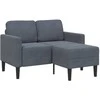 dvivietė sofa su gultu L formos tamsiai pilka 125 cm aksomas