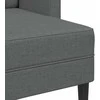Dvivietė sofa su šezlongu, L formos, tamsiai pilka, 125 cm, audinys