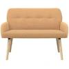 Dvivietė sofa su medžio masyvo kojelėmis Smėlio Bouclé