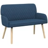 Dvivietė sofa su medžio masyvo kojelėmis 2 vietos Mėlyna