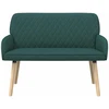 Dvivietė sofa su medžio masyvo kojelėmis 2 vietos Tamsiai žalia