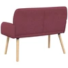 Dvivietė sofa su medžio masyvo kojelėmis 2 vietos Vyno raudona