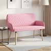 Dvivietė sofa su medžio masyvo kojelėmis 2 vietos Rožinė