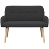 Dvivietė sofa su medžio masyvo kojelėmis Tamsiai pilka Bouclé