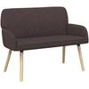 Dvivietė sofa su medžio masyvo kojelėmis 2 vietos Tamsiai rudas