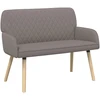 Dvivietė sofa su medžio masyvo kojelėmis 2 vietos Taupe