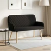 Dvivietė sofa su medžio masyvo kojelėmis 2 vietos Juoda