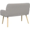 Dvivietė sofa su medžio masyvo kojelėmis Šviesiai pilka Bouclé