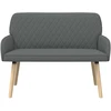 Dvivietė sofa su medžio masyvo kojelėmis 2 vietos Tamsiai pilka