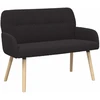 Dvivietė sofa su medžio masyvo kojelėmis Juoda Bouclé