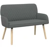 Dvivietė sofa su medžio masyvo kojelėmis 2 vietos Tamsiai pilka