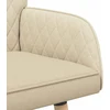 Dvivietė sofa su medžio masyvo kojelėmis 2 vietos Kreminė
