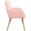 Dvivietė sofa su medžio masyvo kojelėmis Rožinė Bouclé