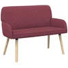 Dvivietė sofa su medžio masyvo kojelėmis 2 vietos Vyno raudona