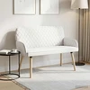 Dvivietė sofa su medžio masyvo kojelėmis 2 vietos Balta
