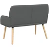 Dvivietė sofa su medžio masyvo kojelėmis 2 vietos Tamsiai pilka