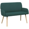 Dvivietė sofa su medžio masyvo kojelėmis 2 vietos Tamsiai žalia