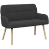 Dvivietė sofa su medžio masyvo kojelėmis Tamsiai pilka Bouclé
