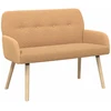 Dvivietė sofa su medžio masyvo kojelėmis Smėlio Bouclé