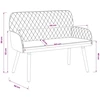 Dvivietė sofa su medžio masyvo kojelėmis 2 vietos Rožinė