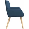 Dvivietė sofa su medžio masyvo kojelėmis 2 vietos Mėlyna