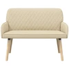 Dvivietė sofa su medžio masyvo kojelėmis 2 vietos Kreminė