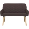 Dvivietė sofa su medžio masyvo kojelėmis 2 vietos Tamsiai rudas