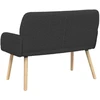 Dvivietė sofa su medžio masyvo kojelėmis Tamsiai pilka Bouclé