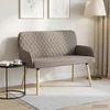 Dvivietė sofa su medžio masyvo kojelėmis 2 vietos Taupe