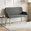 Dvivietė sofa su medžio masyvo kojelėmis 2 vietos Tamsiai pilka