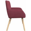 Dvivietė sofa su medžio masyvo kojelėmis 2 vietos Vyno raudona