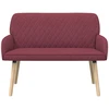Dvivietė sofa su medžio masyvo kojelėmis 2 vietos Vyno raudona