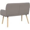 Dvivietė sofa su medžio masyvo kojelėmis 2 vietos Taupe