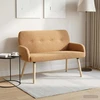 Dvivietė sofa su medžio masyvo kojelėmis Smėlio Bouclé