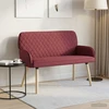 Dvivietė sofa su medžio masyvo kojelėmis 2 vietos Vyno raudona