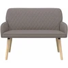 Dvivietė sofa su medžio masyvo kojelėmis 2 vietos Taupe