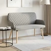 Dvivietė sofa su medžio masyvo kojelėmis 2 vietos