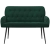Dvivietė sofa su metalinėmis kojelėmis 2 vietos Tamsiai žalia